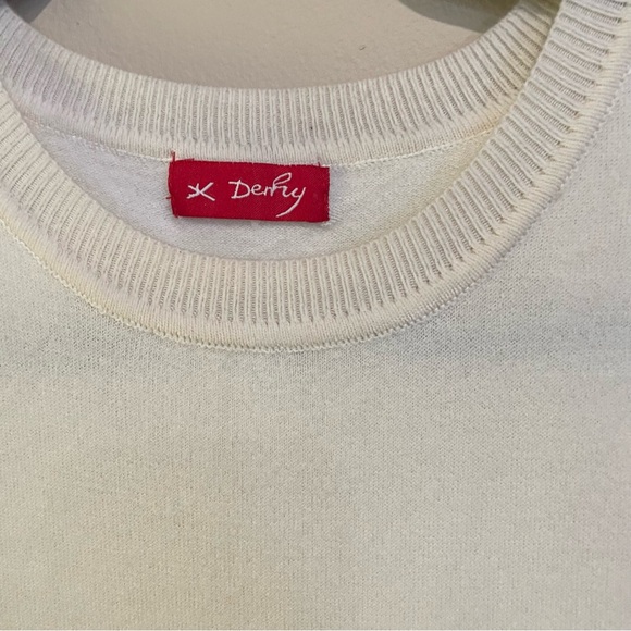 K Derhy long white top, white with vintage model, size OS - Picture 5 of 12